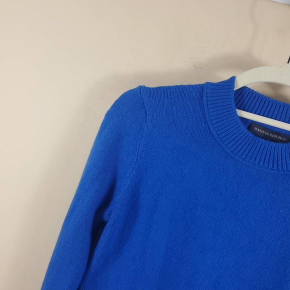 Banana Republic Blue Mockneck Sweater Size S - Picture 4 of 12